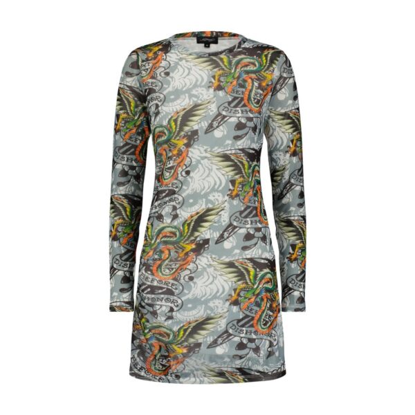 Ed Hardy Dragon Wings Mesh Dress