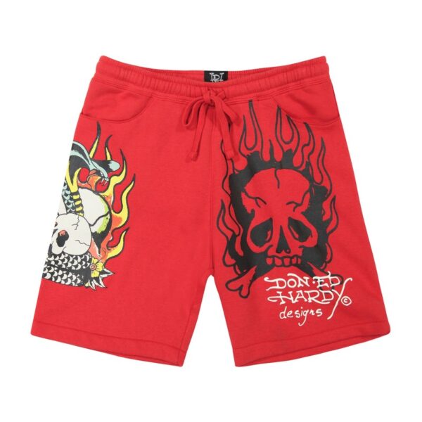 Ed Hardy Flame Cobra Fleece Short