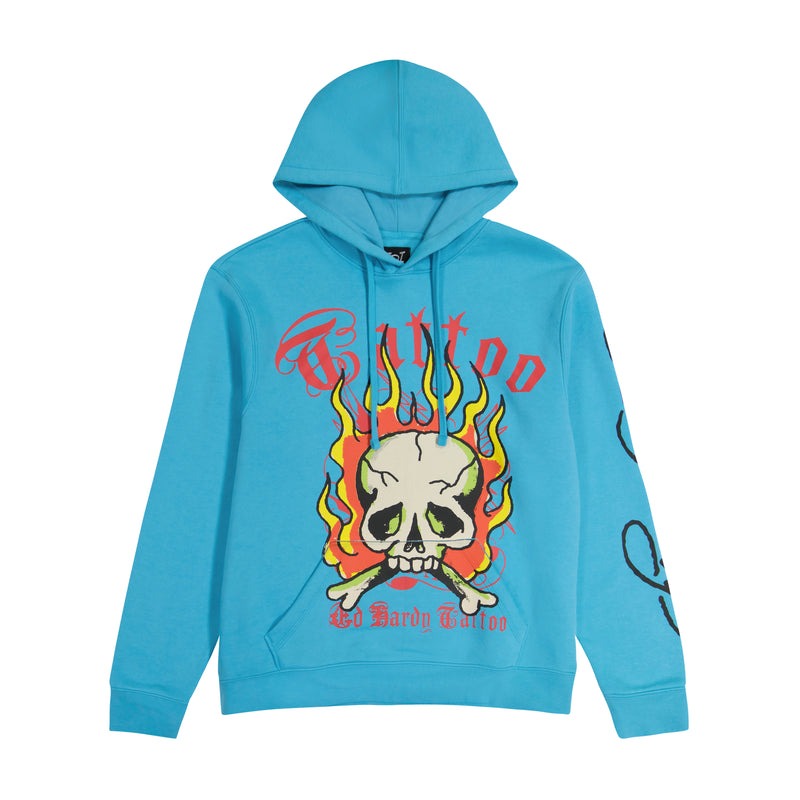 Ed Hardy Flame Skull Hoodie