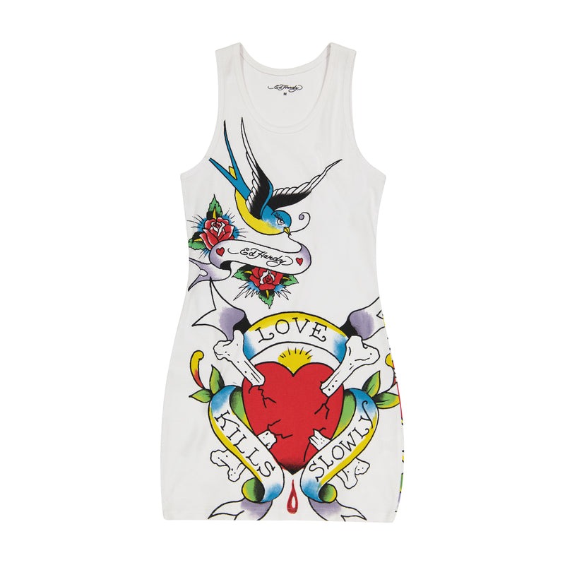 Ed Hardy Retro Flash Rib Tank Dress