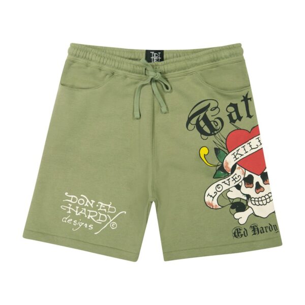 Ed Hardy LKS Skull Fleece Short