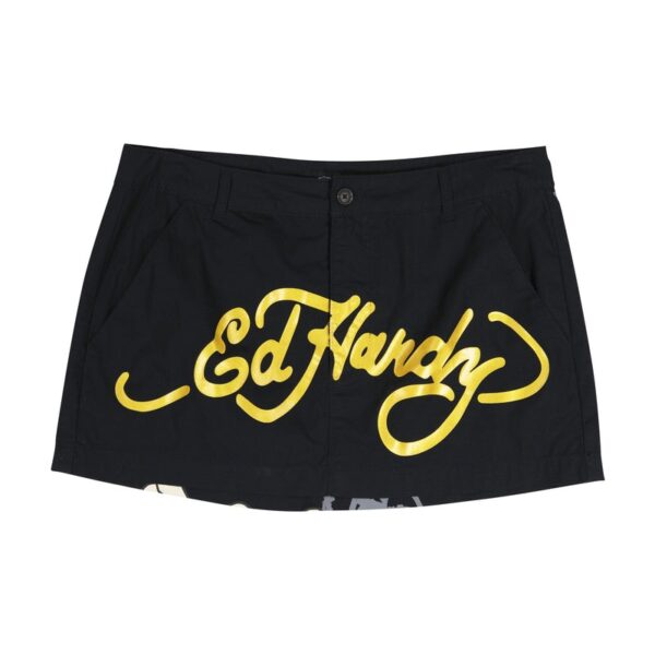 Ed Hardy LKS Skull Poplin Mini Skirt