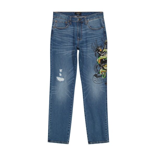 Ed Hardy Panther Snake Slim Taper Jean