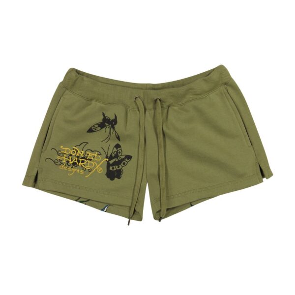 Ed Hardy Butterflies Fleece Short